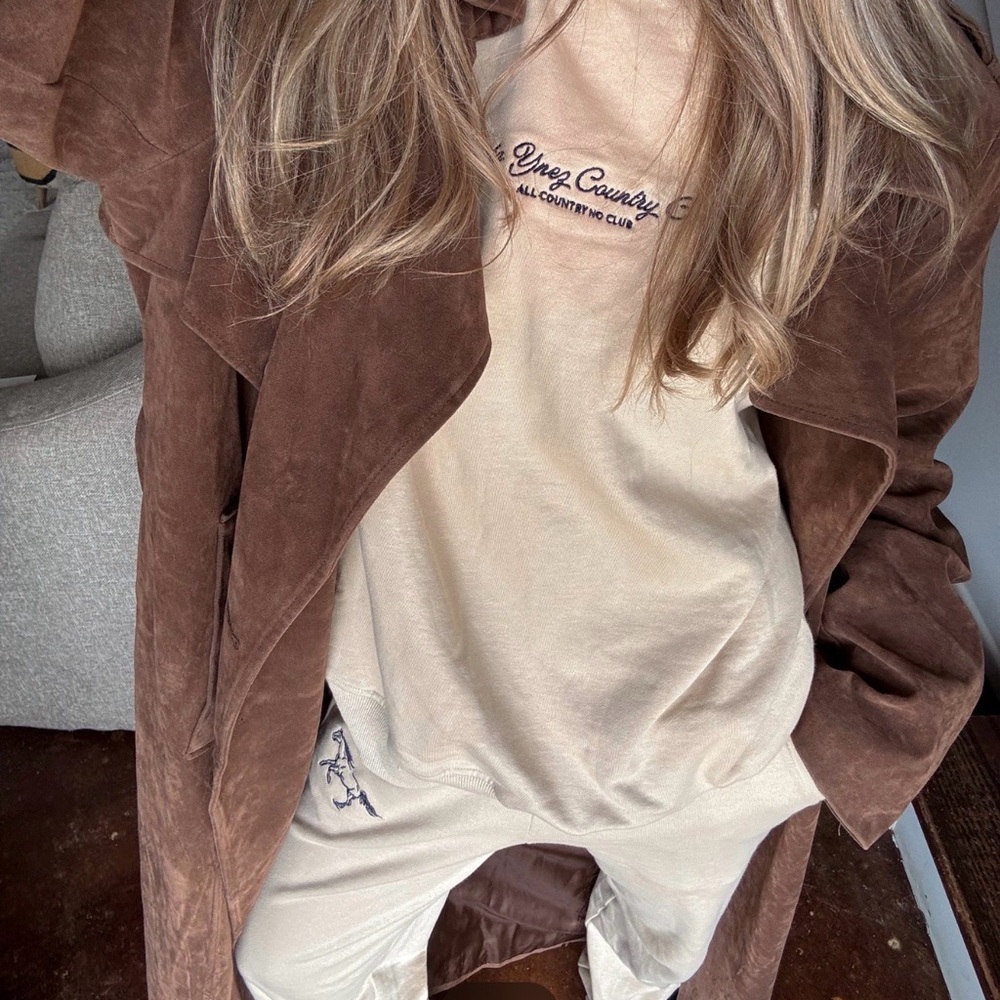 Brown and Cream Women's Sweater